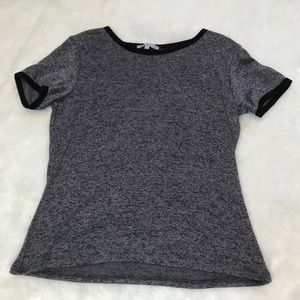Charlotte Rousse gray and black T-shirt